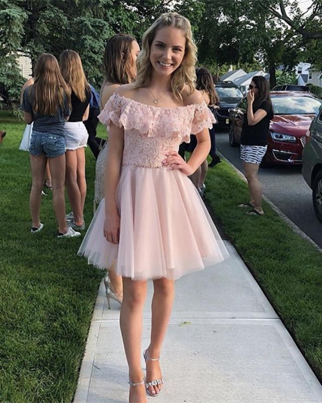 Pink-Homecoming-Dresses-Short-Cocktail-Dress