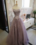 Load image into Gallery viewer, Strapless Bodice Corset Tulle Ball Gowns Prom Dresses Sequin Beaded
