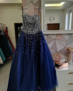 Load image into Gallery viewer, Strapless Bodice Corset Tulle Ball Gowns Prom Dresses Sequin Beaded
