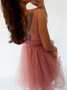 Short A Line Scoop Neck Tulle Homecoming Dress Lace Appliques