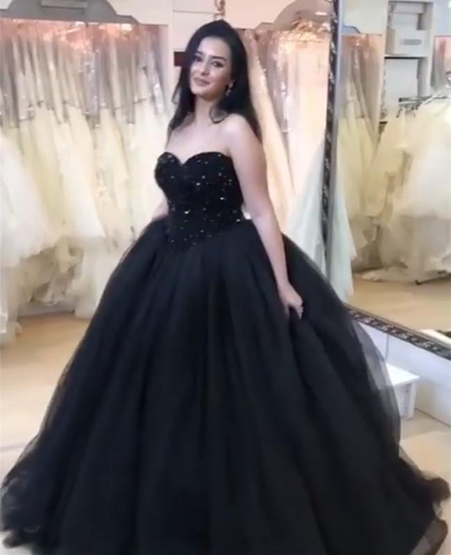 Fully Beaded Sweetheart Bodice Corset Tulle Ball Gowns Wedding Dresses-wedding dresses-coloredwedding-coloredwedding