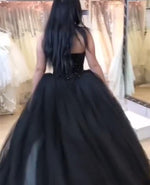 Cargar imagen en el visor de la galería, Fully Beaded Sweetheart Bodice Corset Tulle Ball Gowns Wedding Dresses-wedding dresses-coloredwedding-coloredwedding
