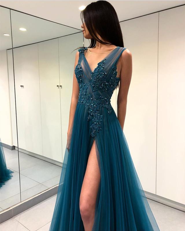 Teal-Blue-Prom-Dresses