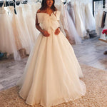 Load image into Gallery viewer, A Line Sweetheart Organza Wedding Dresses With Bow
