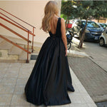 Load image into Gallery viewer, Black-Bridesmaid-Gowns
