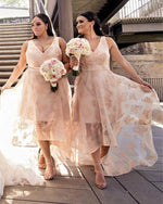 Cargar imagen en el visor de la galería, Asymmetric-Bridesmaid-Dresses-Lace-Party-Dress-For-Weddings
