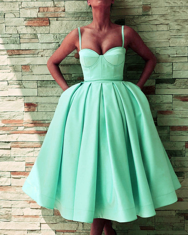 Vintage1950s Fashion Sweetheart Tea Length Ball Gowns Party Dresses