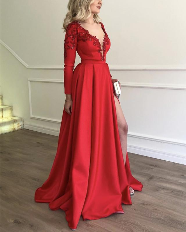 Long-Red-Prom-Dresses-Satin-Evening-Gowns-Embroidery-Beaded