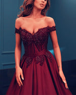 Load image into Gallery viewer, Wine-Red-Quinceanera-Dresses-Ball-Gowns-Sweet-15-Dress
