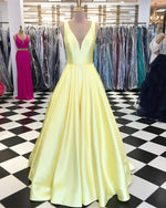 Afbeelding in Gallery-weergave laden, Yellow-Prom-Dresses-Long
