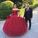 Load image into Gallery viewer, burgundy wedding dresses
