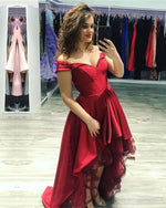 Load image into Gallery viewer, Front-Short-Long-Back-Prom-Dresses

