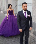 Load image into Gallery viewer, Bling Bling Beading Sweetheart Ice Organza Wedding Dresses Ball Gowns
