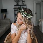 Cargar imagen en el visor de la galería, Boho Chic Lace Crop Chiffon Wedding Dresses Two Piece
