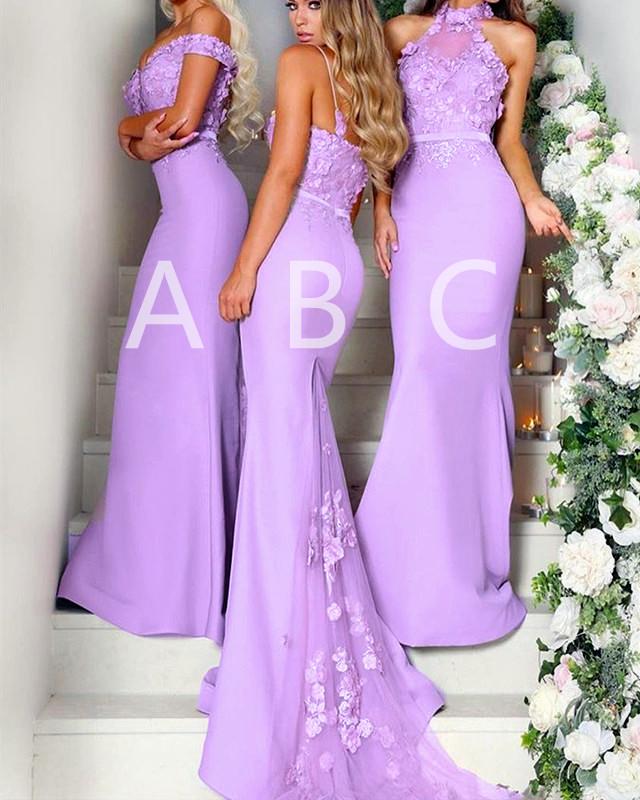 Elegant-Long-Bridesmaid-Dresses-Mermaid-Appliques-Evening-Gowns