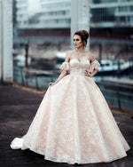 Afbeelding in Gallery-weergave laden, Puffy Sleeves Sweetheart Ball Gowns Lace Quinceanera Dresses
