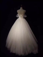 Cargar imagen en el visor de la galería, Sexy Pleated Sweetheart Tulle Ball Gowns Wedding Dresses Off-the-shoulder
