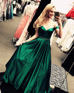 Load image into Gallery viewer, Dark-Green-Prom-Dresses
