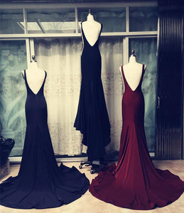 Long-Jersey-Bridesmaid-Dresses-Mermaid-Backless-Gowns