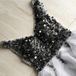 Load image into Gallery viewer, Sparkly Sequins Beaded V-neck Tulle Prom Short Dresses
