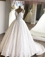 Afbeelding in Gallery-weergave laden, Spaghetti Straps Sweetheart Ball Gowns Wedding Dresses
