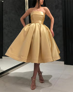 Afbeelding in Gallery-weergave laden, Short-Gold-Wedding-Dresses
