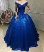 Load image into Gallery viewer, royal-blue-ballgown-dress

