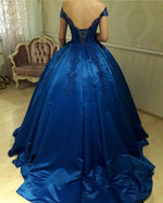 Load image into Gallery viewer, royal-blue-satin-gowns
