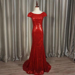 Load image into Gallery viewer, Modern Style Glitter Sequins Bridesmaid Dresses Mermaid Formal Gowns
