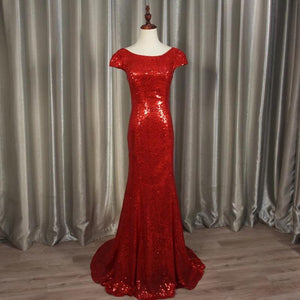 Modern Style Glitter Sequins Bridesmaid Dresses Mermaid Formal Gowns