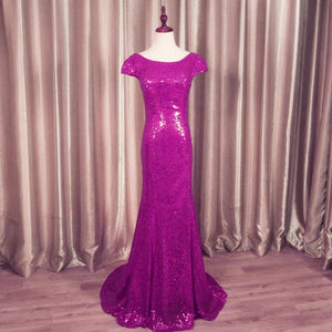 Modern Style Glitter Sequins Bridesmaid Dresses Mermaid Formal Gowns