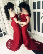 Load image into Gallery viewer, Bridesmaid-Dresses-Wine-Red

