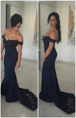 Load image into Gallery viewer, Navy-Mermaid-Dresses
