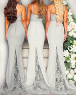 Cargar imagen en el visor de la galería, Bridesmaid-Dresses-Silver
