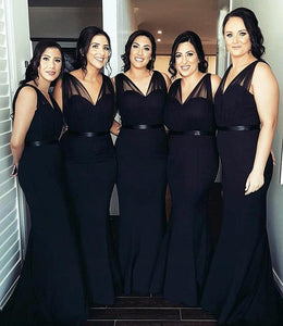 Black-Mermaid-Bridesmaid-Dresses