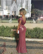 Load image into Gallery viewer, sequin-bridesmaid-dress
