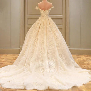 Off The Shoulder Lace Wedding Dresses Ball Gowns 2017