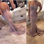 Load image into Gallery viewer, Sweetheart-Bridesmaid-Dresses-Pale-Pink-Evening-Formal-Gown
