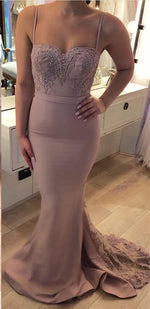 Load image into Gallery viewer, Chic-Lace-Beaded-Sweetheart-Prom-Mermaid-Dresses-Long-Evening-Gowns
