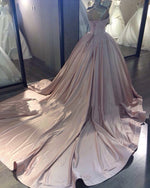 Load image into Gallery viewer, Pink Wedding Dresses Taffeta Ball Gowns Lace Appliques Sweetheart
