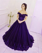 Cargar imagen en el visor de la galería, Purple-Evening-Dresses-Elegant-Formal-Gowns
