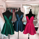 Load image into Gallery viewer, Short-Prom-Dresses-V-neck-Homecoming-Dresses-For-Cocktail-Party
