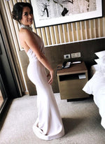 Load image into Gallery viewer, Sexy-Bridesmaid-Dresses-Long-Halter-Evening-Gowns
