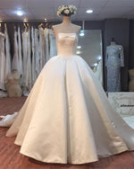 Load image into Gallery viewer, Wedding-Dresses-Satin-Ballgowns-Bride-Dress-2018
