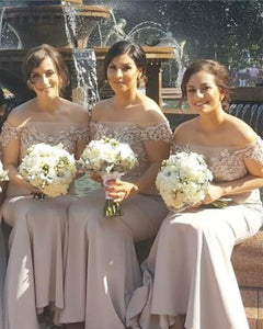 Summer-Bridesmaid-Dresses-Off-The-Shoulder-Mermaid-Formal-Gowns