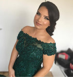 Load image into Gallery viewer, Stylish Lace Mermaid Evening Dresses Off-the-shoulder Prom Gowns 2018
