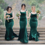Load image into Gallery viewer, sweetheart bridesmaid dresses long velvet formal evening gowns 2017
