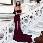 Load image into Gallery viewer, dark red mermaid dress
