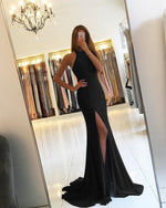 Load image into Gallery viewer, black-mermaid-evening-dresses
