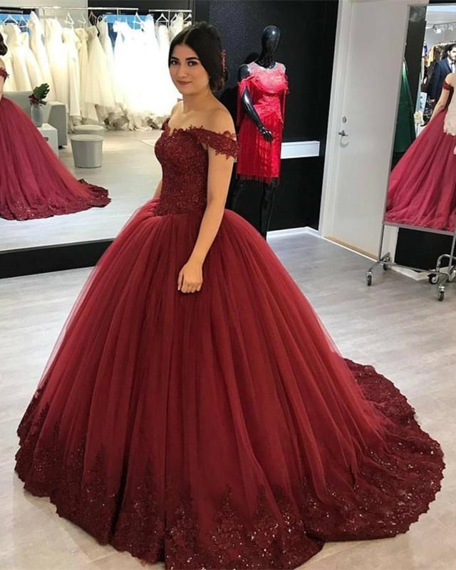 maroon-wedding-dress